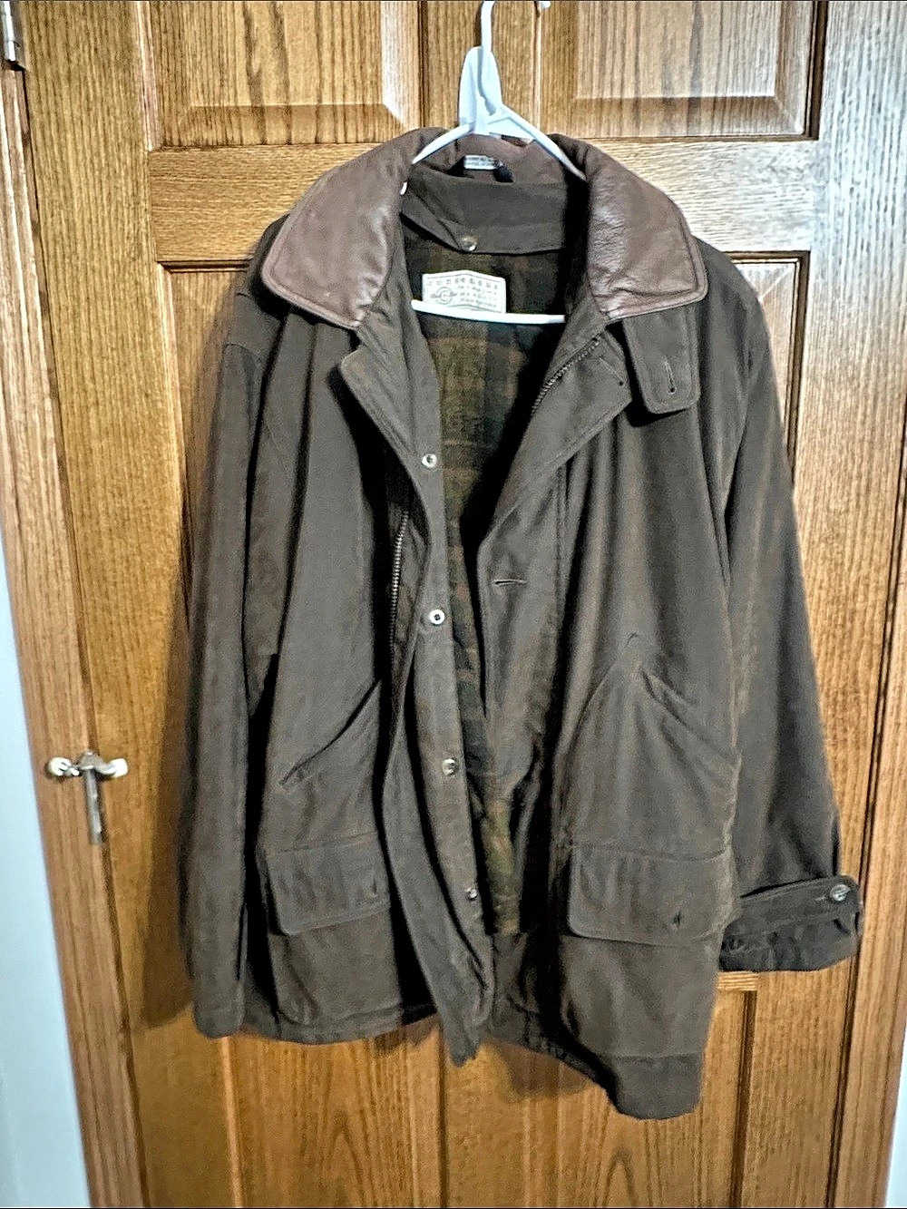 Consensus Field Jacket Plaid Lining Brown Medium